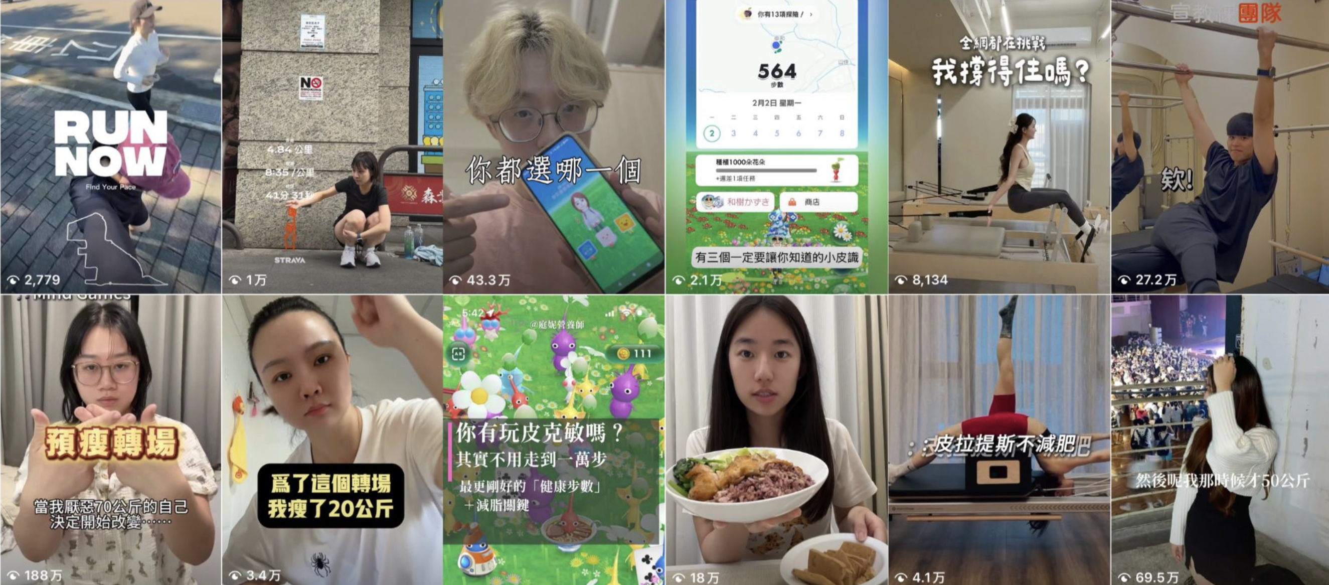 社群媒體上的運動、飲食與體態管理內容