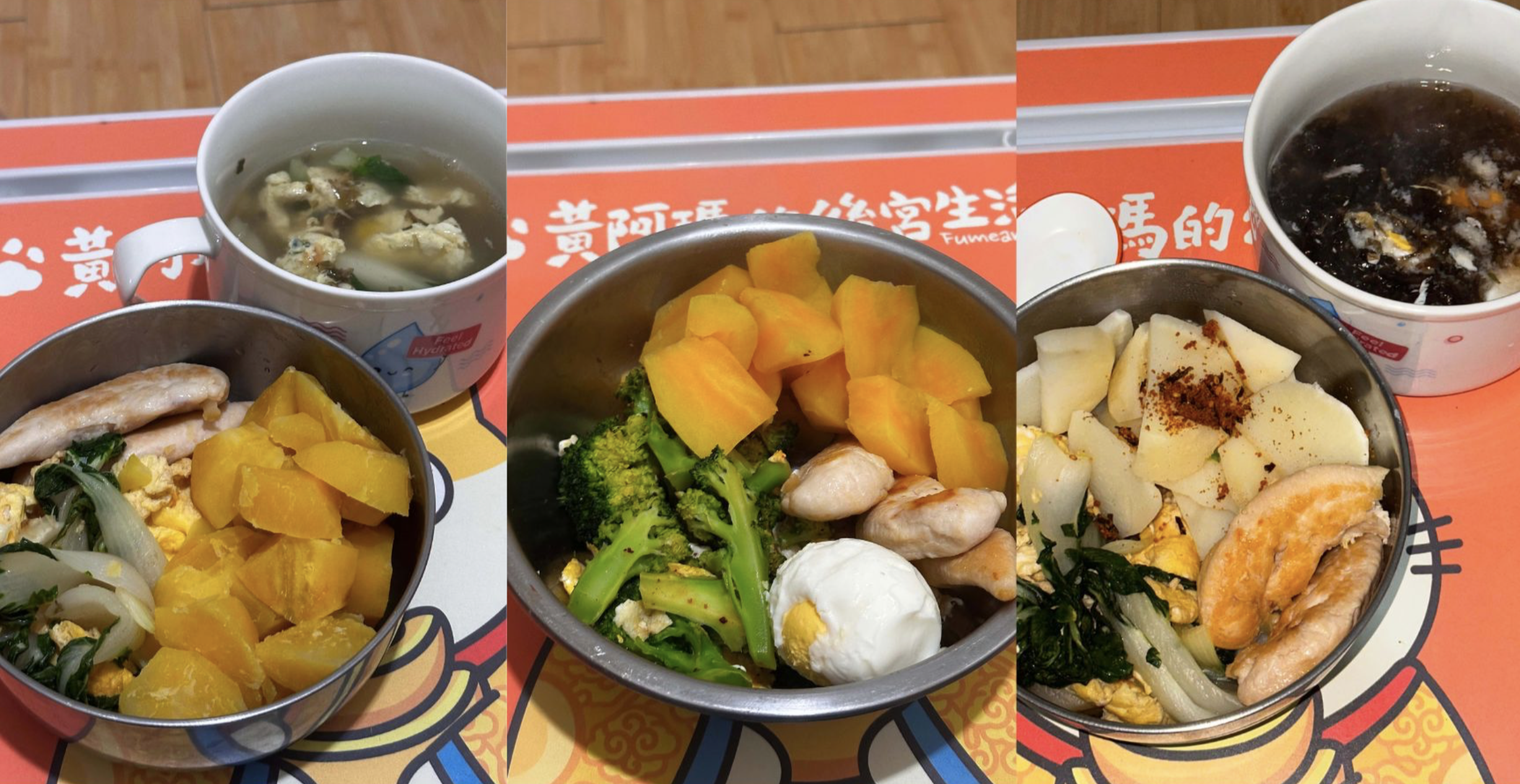 鍾心咪自行準備的餐點